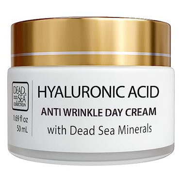 Dead Sea Collection Anti Wrinkle Hyaluronic Acid Day Face Cream - Skin Care Essential Face Cream for Women and Men - 50ml Face Moisturizer for All Skin Types