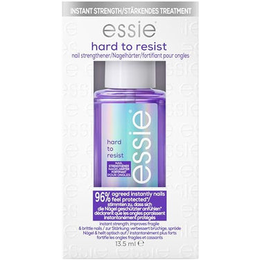 essie Nail Care Hard To Resist Nail Strengthener, Protect and Repair, Hardening Nail Treatment For Damaged Nails, Purple Tint, Neutralise and Brighten 13.5 ml