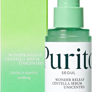 PURITO Centella Unscented Serum, Korean Centella, for All Skin Types, Ampoule, Soothing, Calming, Facial Serum for face, Vegan & Cruelty-Free, Korean Skin Care, 60ml 2fl.oz